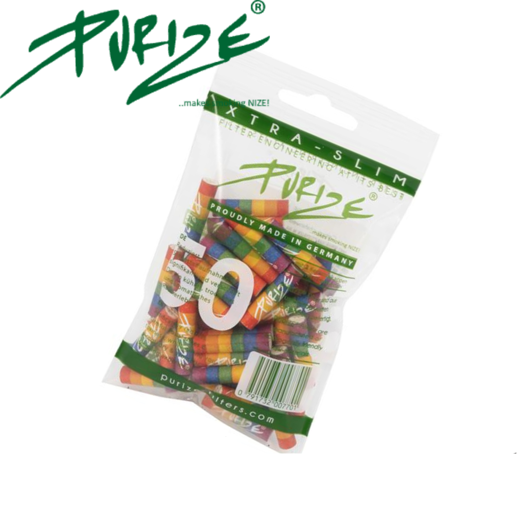 Aktivkohlefilter, PURIZE®, XTRA Slim, RAINBOW, 50er